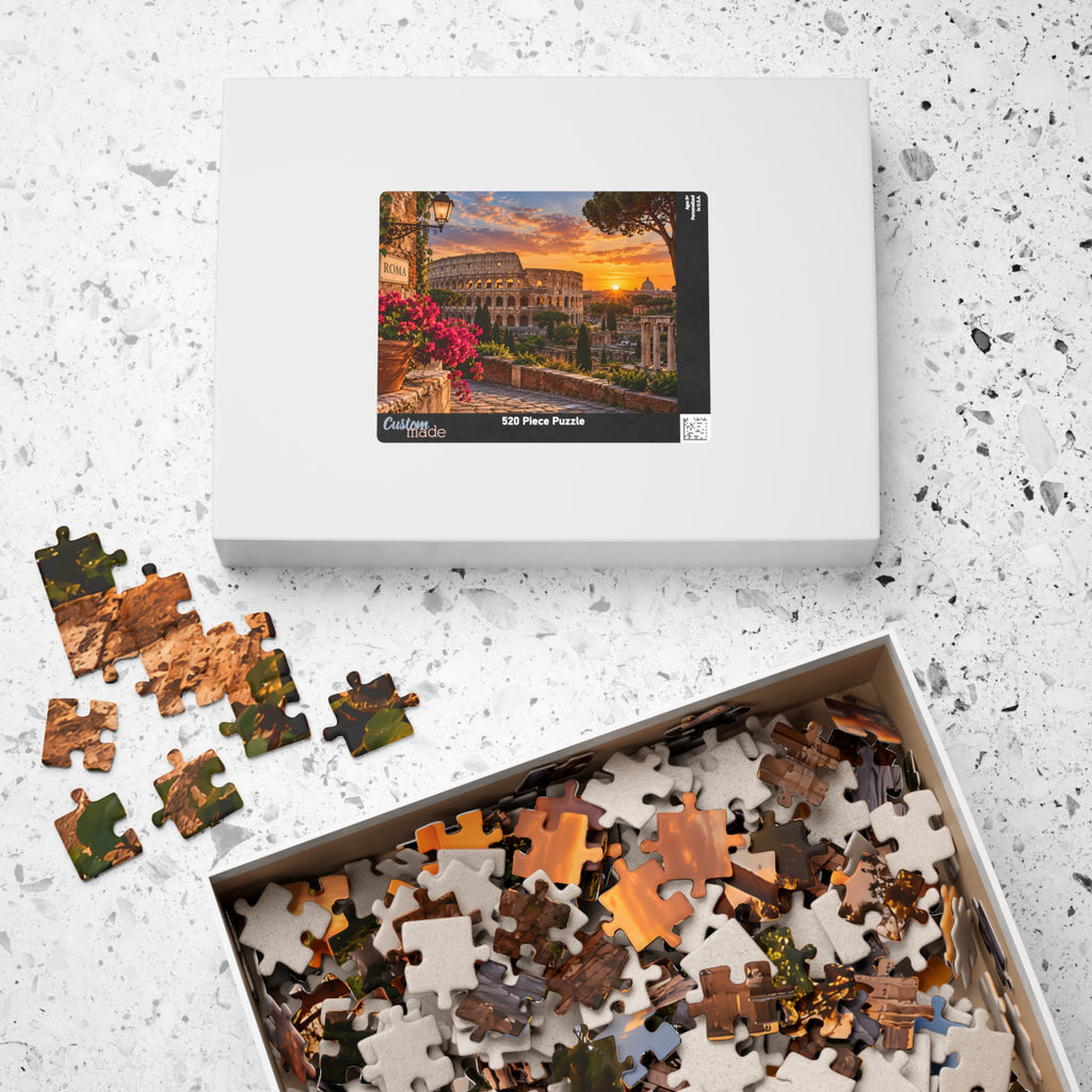 Rome Colosseum Puzzle – Italy Sunset Travel Jigsaw Puzzle (110, 252, 520, 1014-piece)