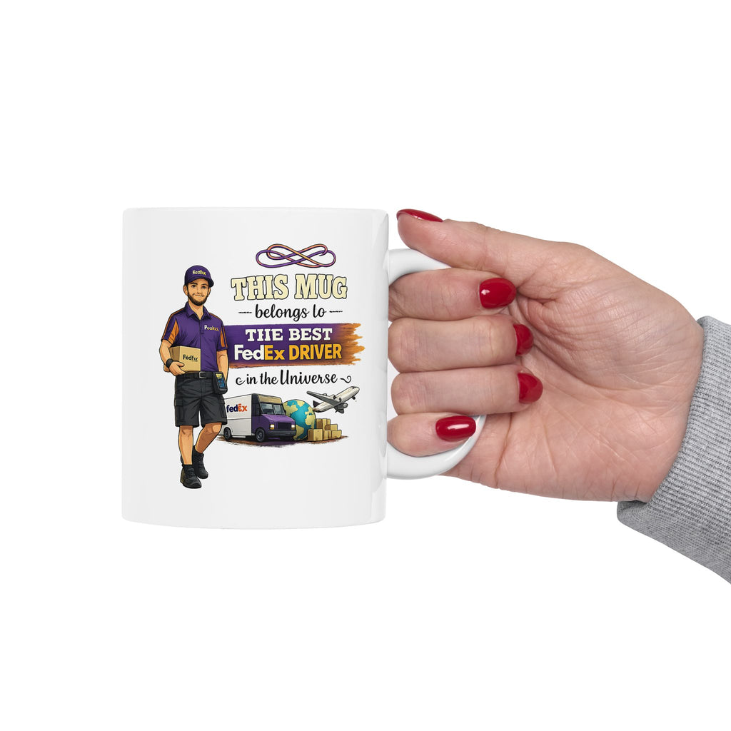 Best Delivery Driver Mug  This Mug Belongs To The Best Shipping Courier in the Universe, Delivery Driver Coffee Mug Gift