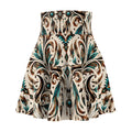 Western Cow Skull Skater Skirt – Southwestern Boho Design