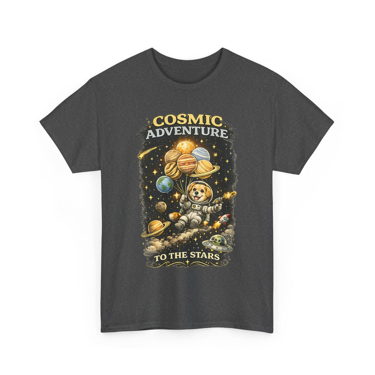Astronaut Dog T-Shirt – Space Adventure Cosmic Graphic Tee