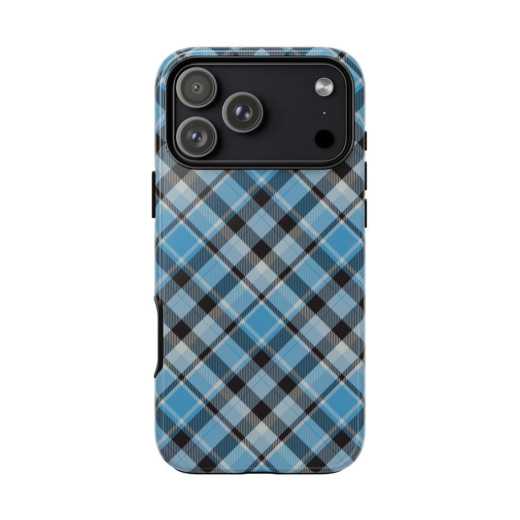 Light Blue Plaid Phone Case – Classic Tartan Tough Case