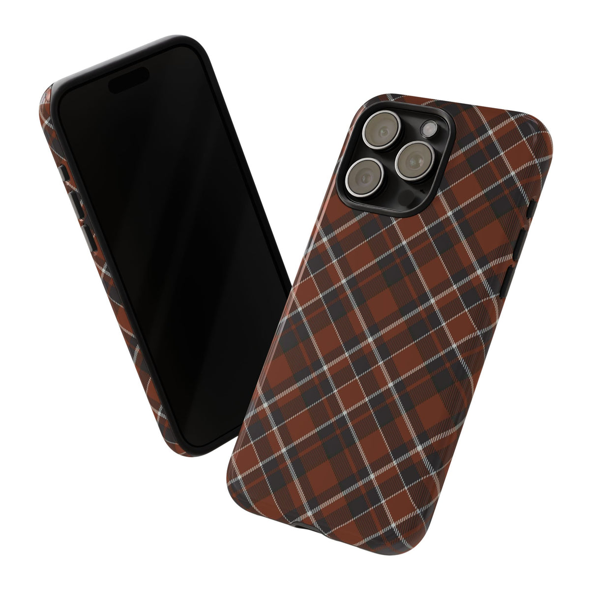 Brown Plaid Phone Case – Classic Tartan Tough Case