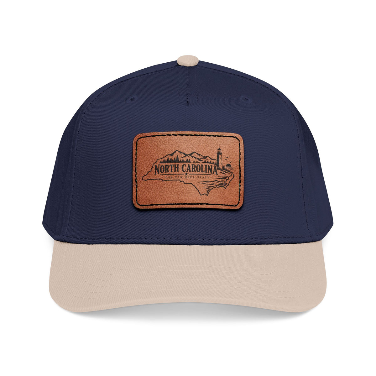 North Carolina Leather Patch Mid Profile Baseball Cap – State Heritage Hat