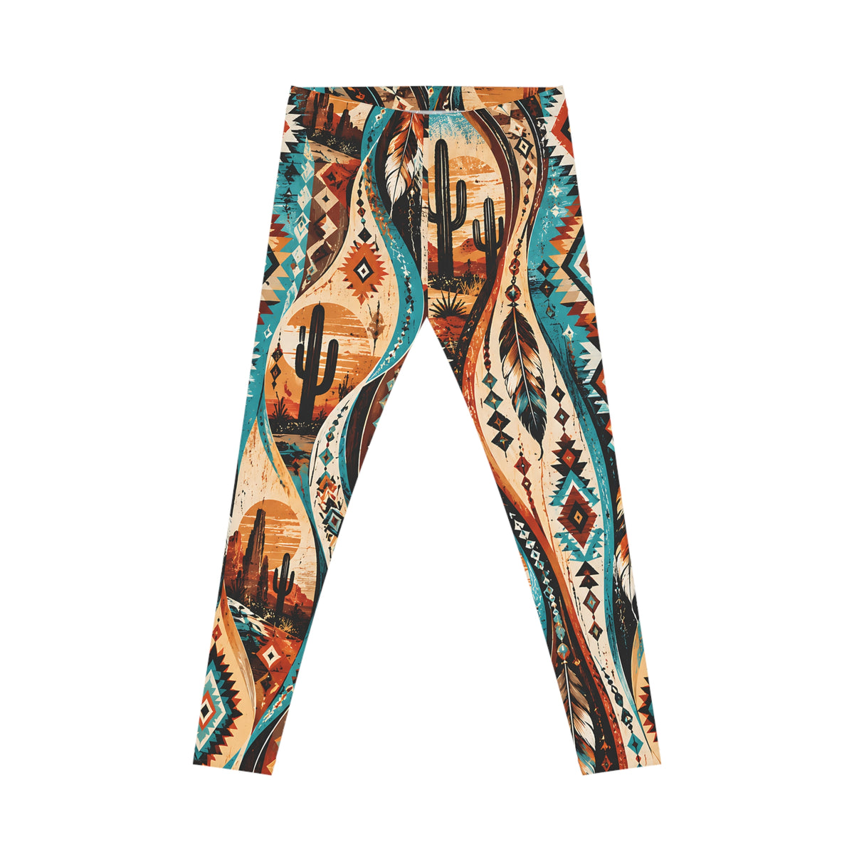 Western Desert Leggings – Southwestern Cactus Print