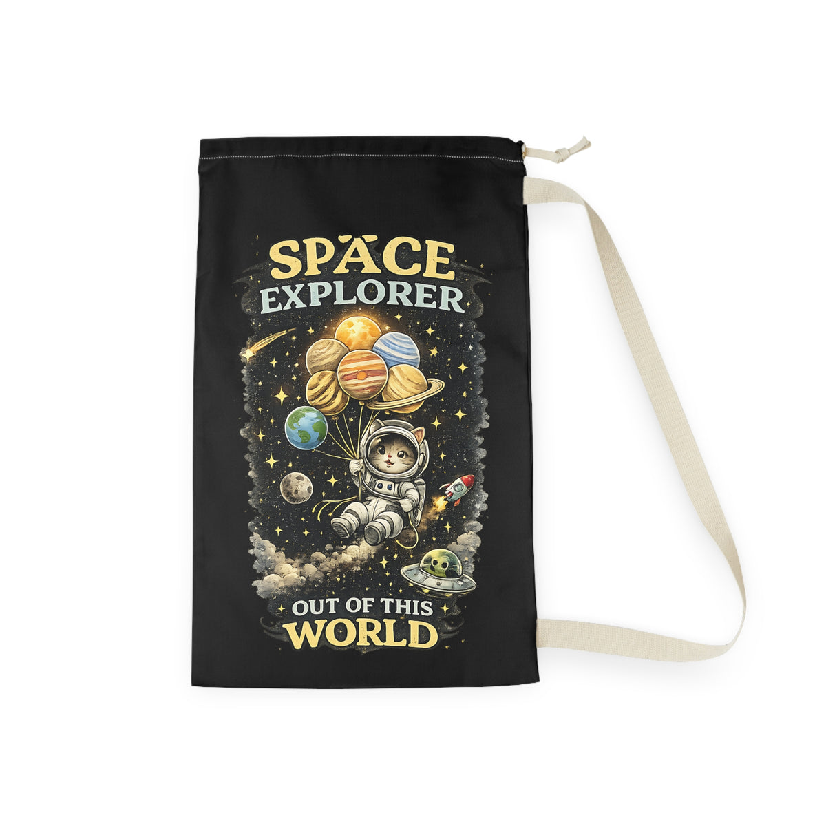 Space Explorer astronaut planets Laundry Bag | Out of This World celestial print
