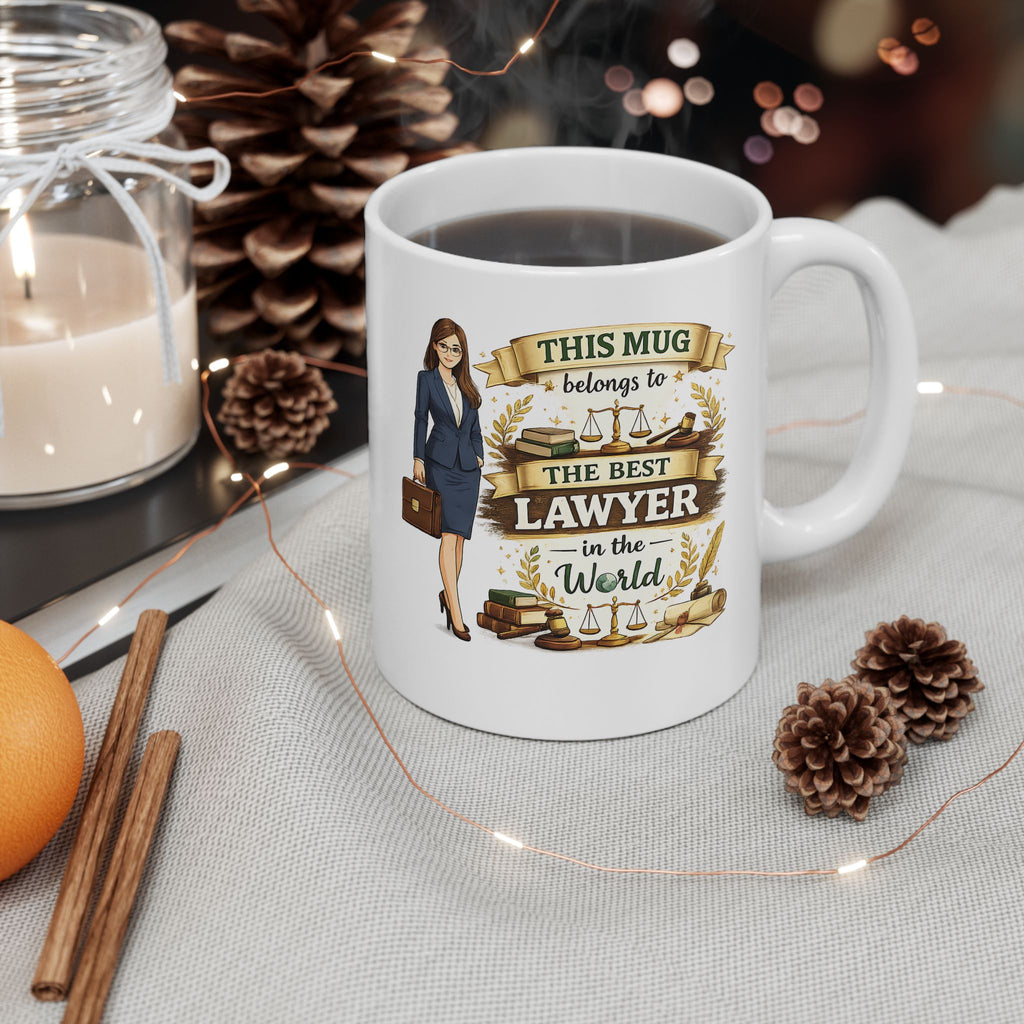 Best Lawyer Mug This Mug Belongs To The Best Lawyer in the World, Attorney Coffee Mug Gift, Law Office Cup