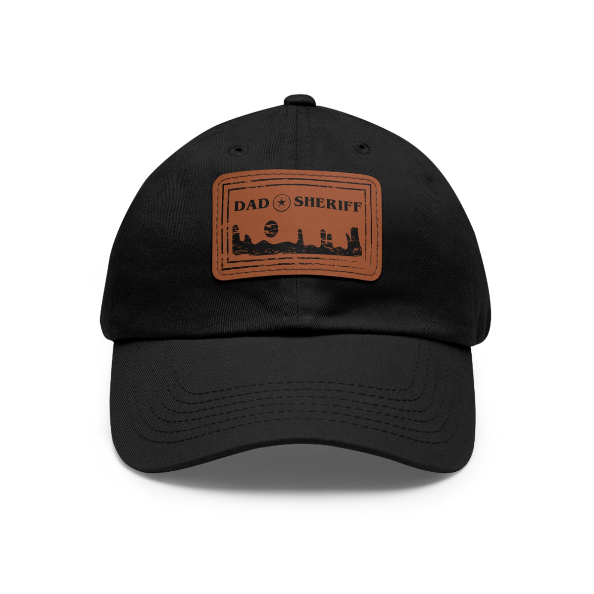 Dad Sheriff Leather Patch Hat – Western Law Enforcement Baseball Cap