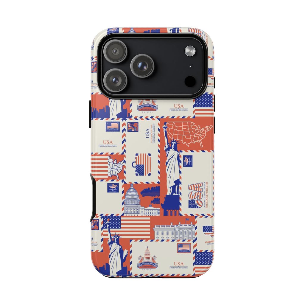 USA Americana Tough Phone Case – Vintage American Collage