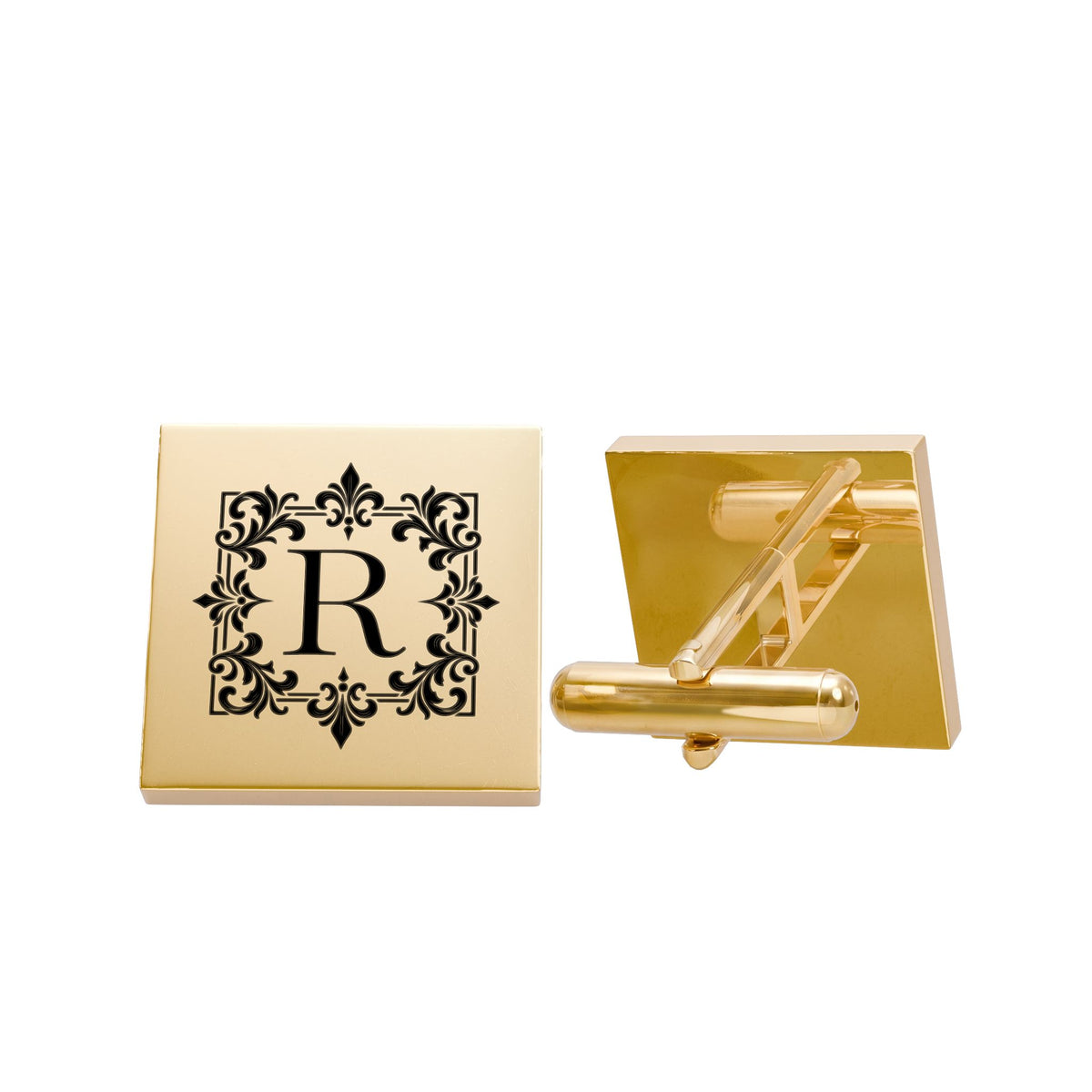 Personalized Silver Initial Cufflinks – Custom Monogram for Men