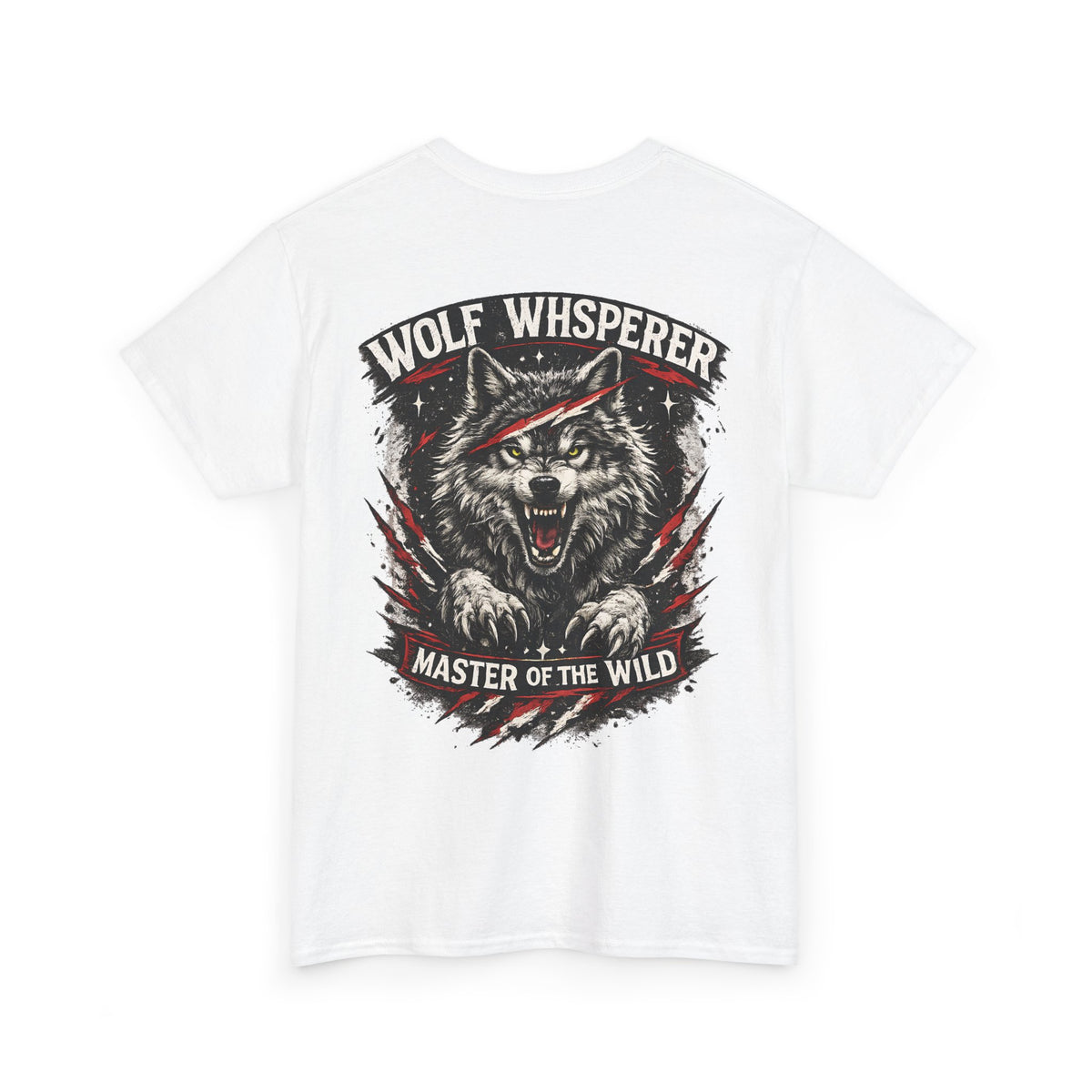 Wolf Biker T-Shirt – “Wolf Whisperer” Alpha Wolf Graphic Tee