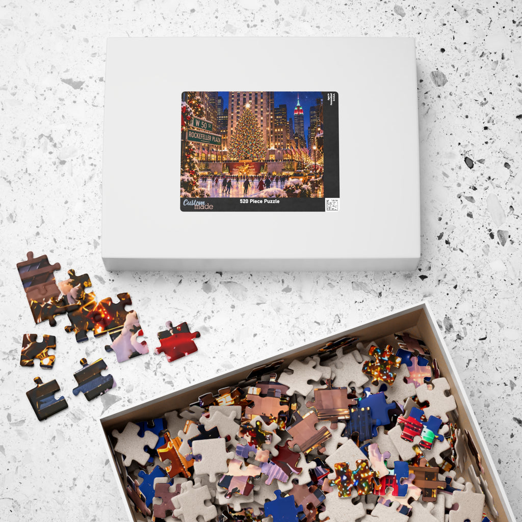 New York Christmas Puzzle – Rockefeller Center Jigsaw Puzzle (110, 252, 520, 1014-piece)