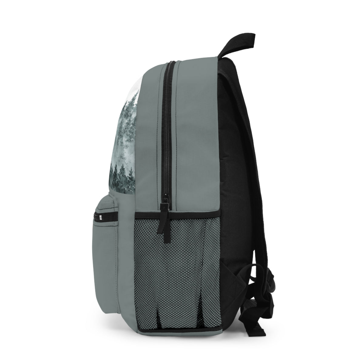 Misty Forest Backpack – Watercolor Mountain Pine Design