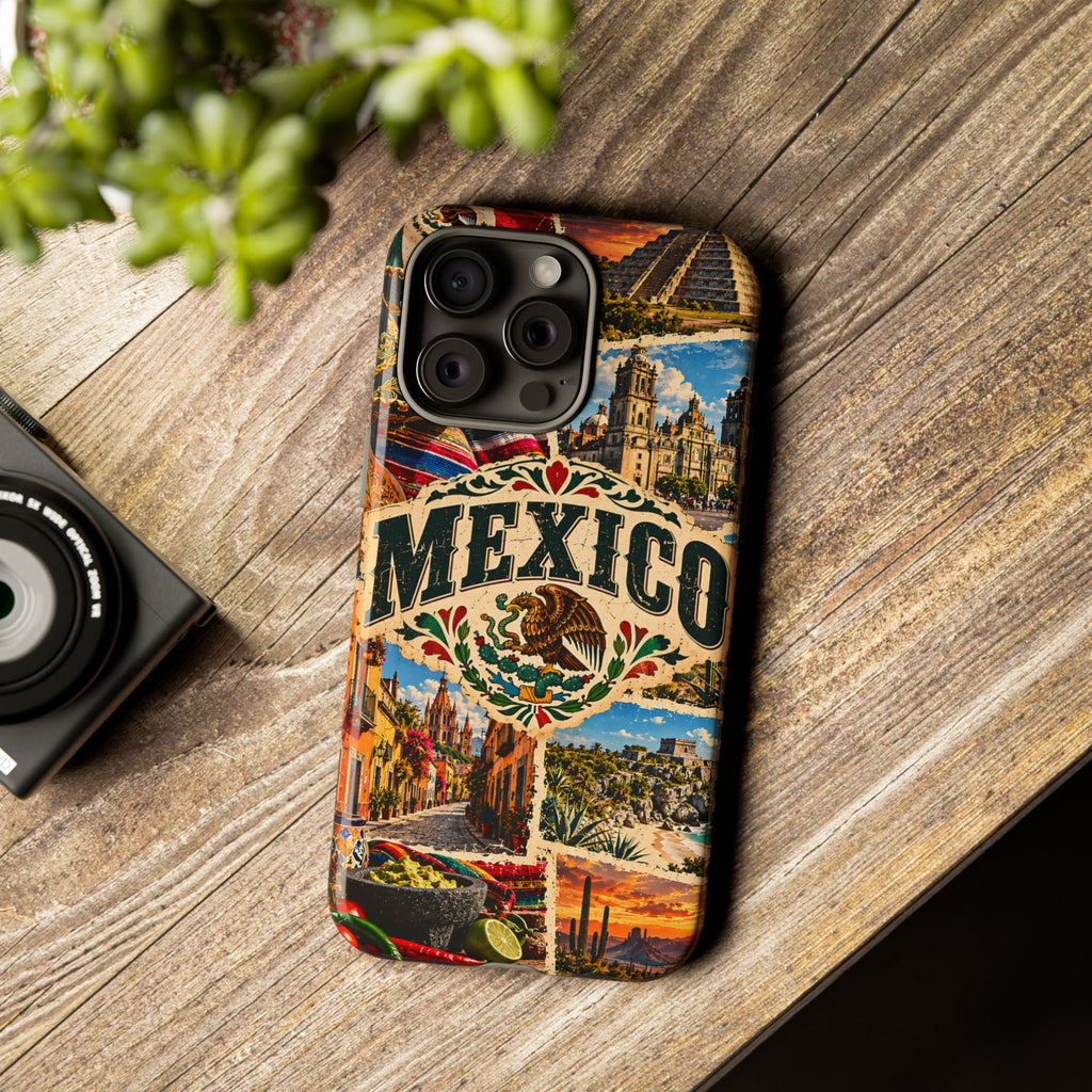 Mexico Travel Collage Tough Phone Case – Vintage Mexican Design