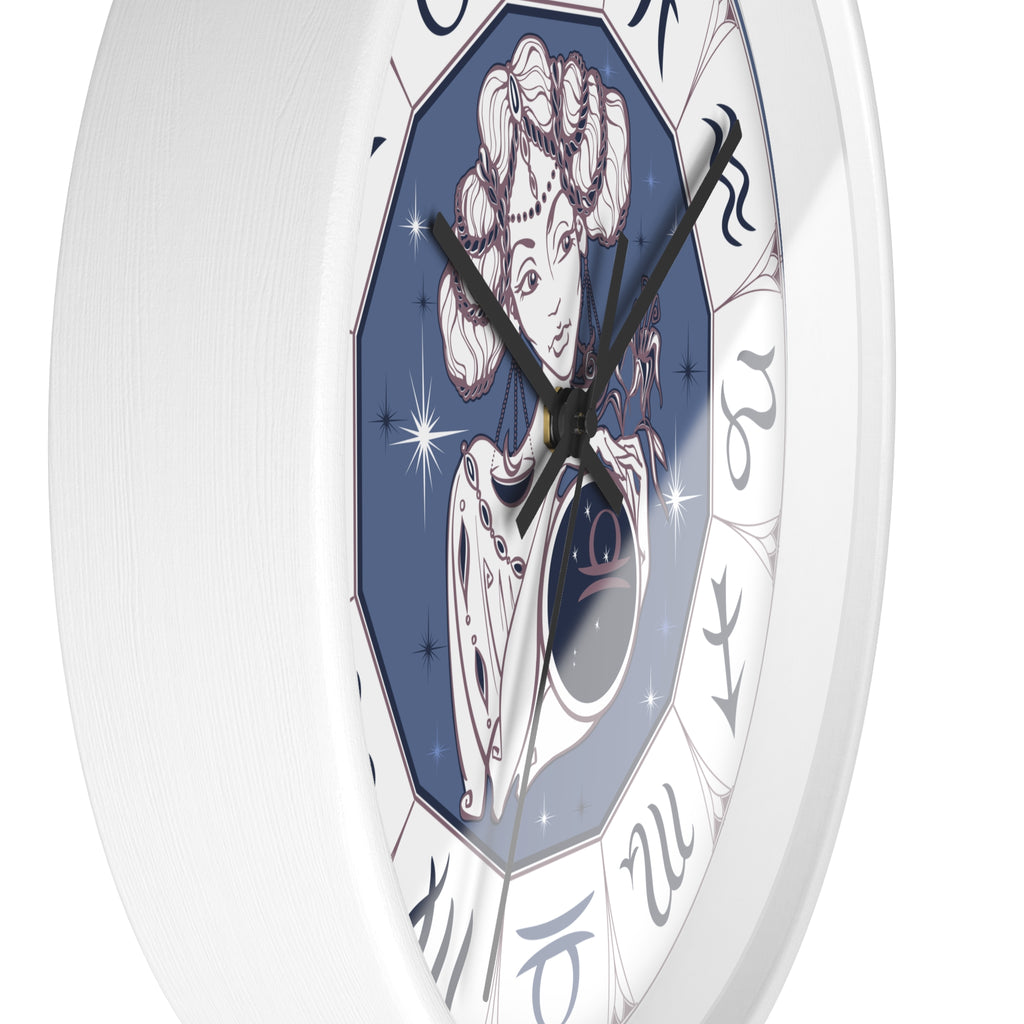 Zodiac Aries Illustration Wall Clock | Astrological Symbols Timepiece