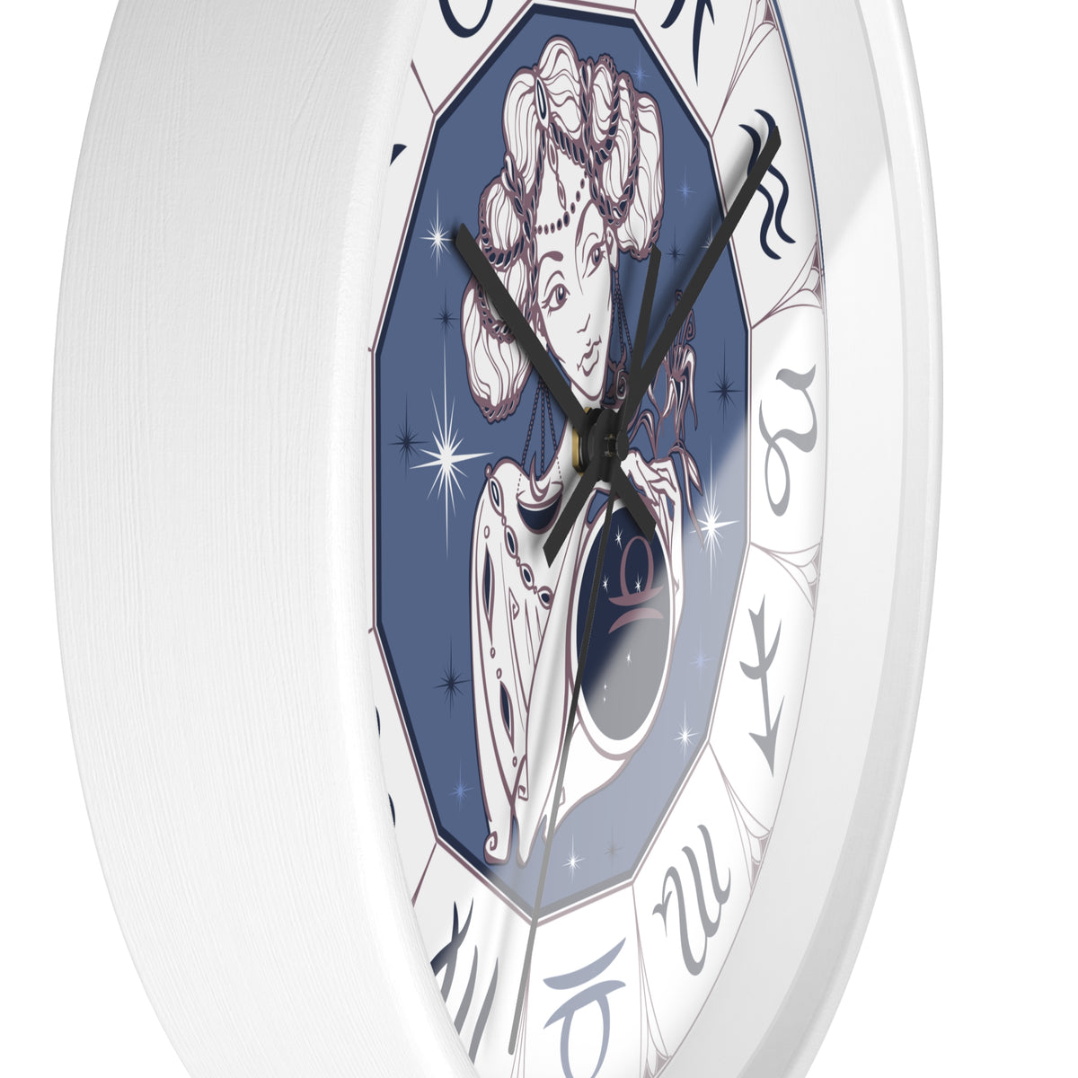 Zodiac Aries Illustration Wall Clock | Astrological Symbols Timepiece