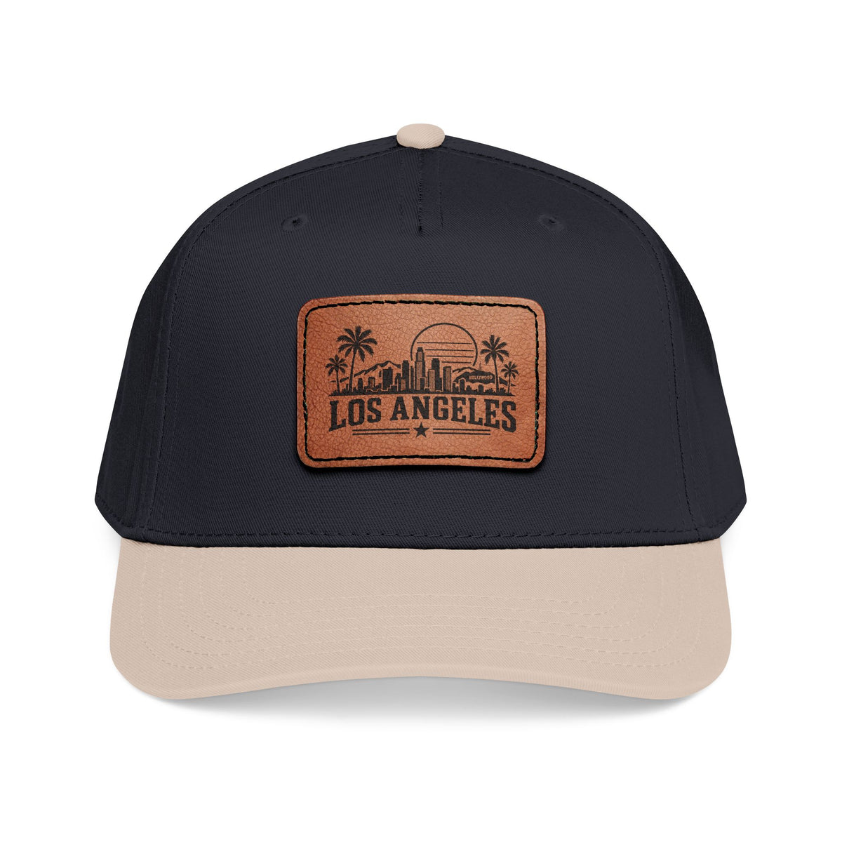 Los Angeles Leather Patch Mid Profile Baseball Cap – California City Hat