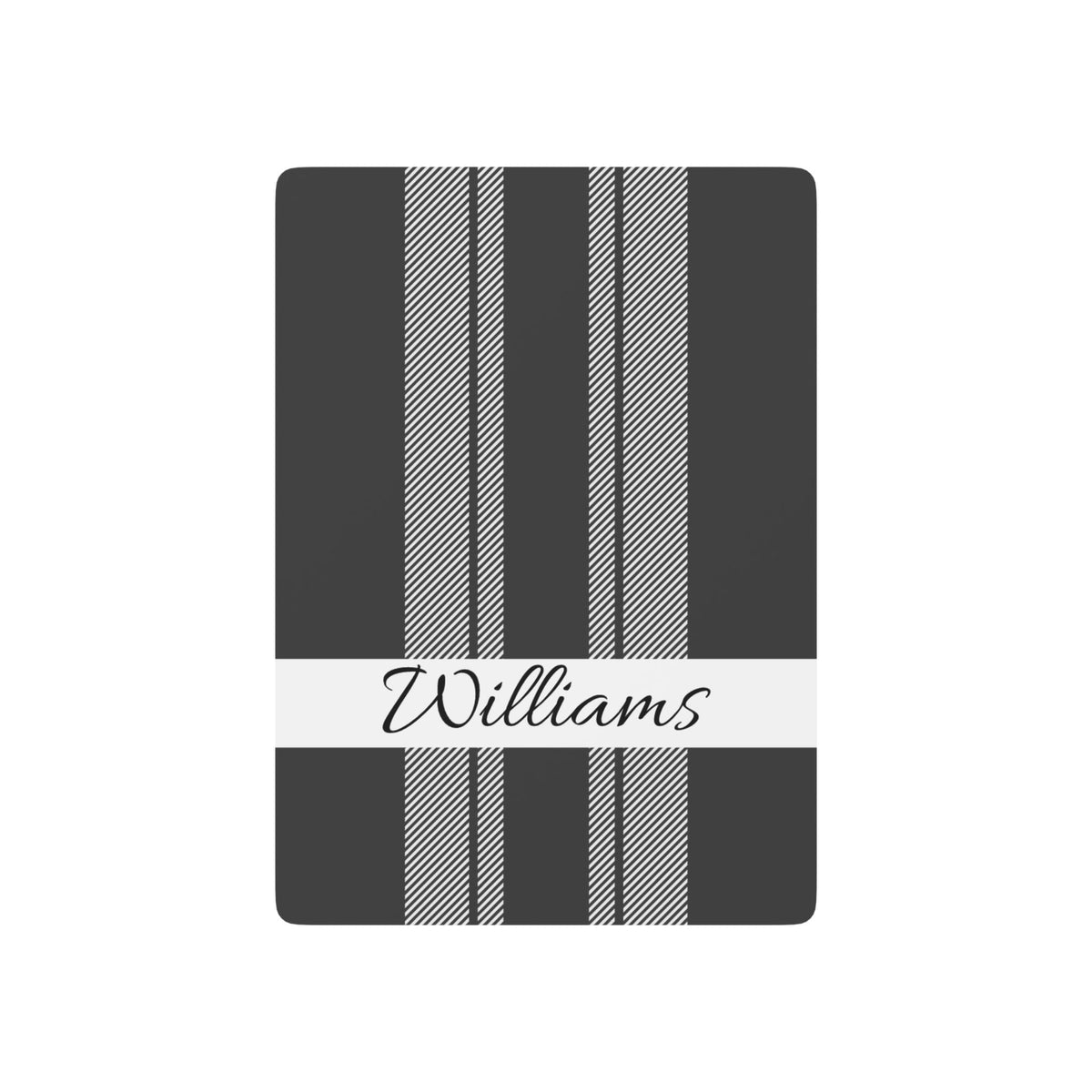 Personalized Family Name Poker Playing Cards – Elegant Stripe Design