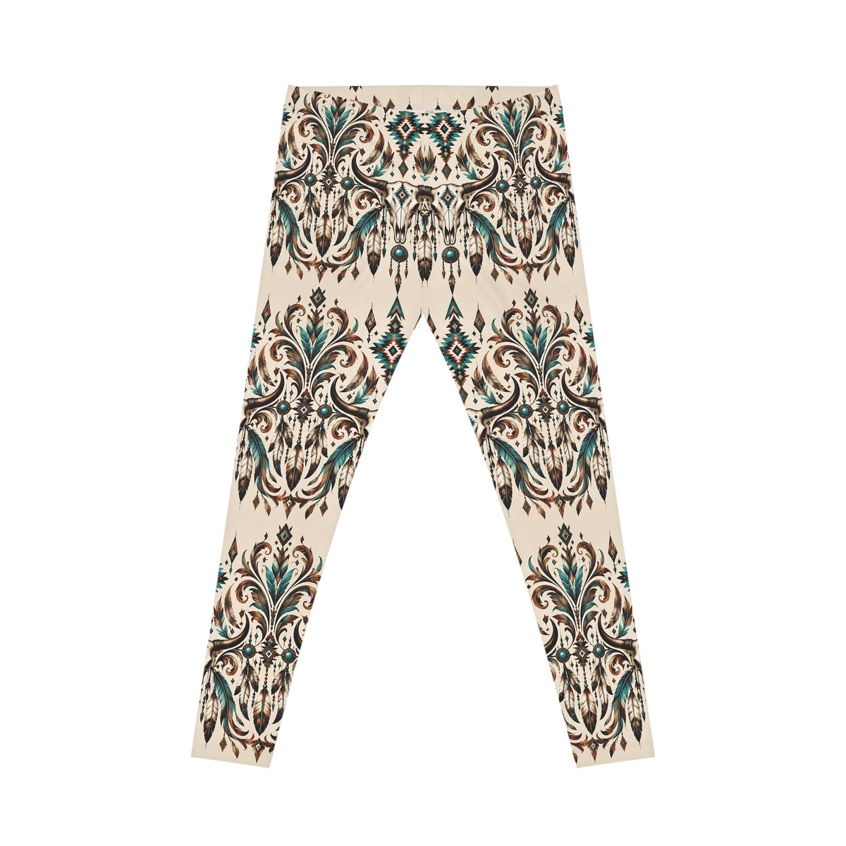 Western Boho Leggings – Ornamental Southwestern Print