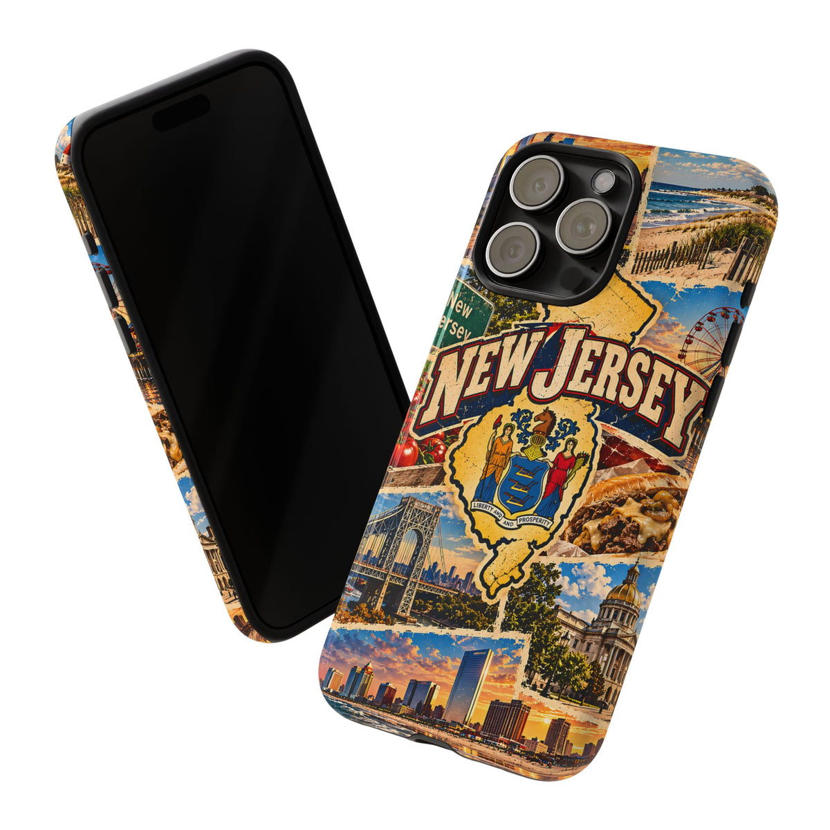 New Jersey Travel Collage Tough Phone Case – Vintage State Design