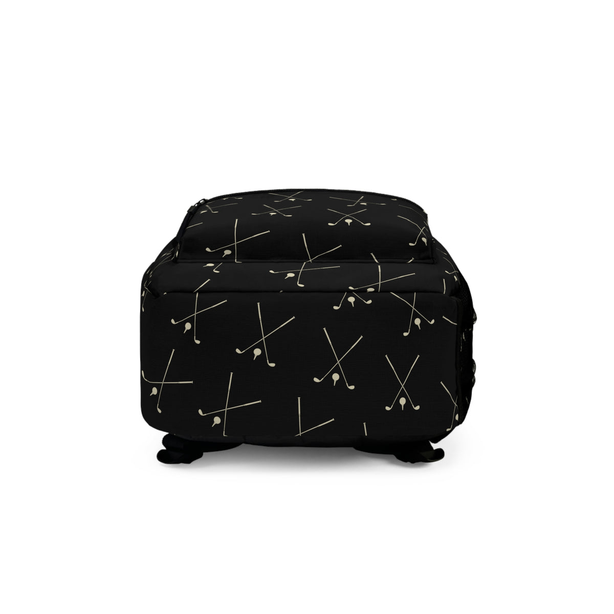 Golf Backpack – Black Golf Pattern Backpack with Bamerix Logo