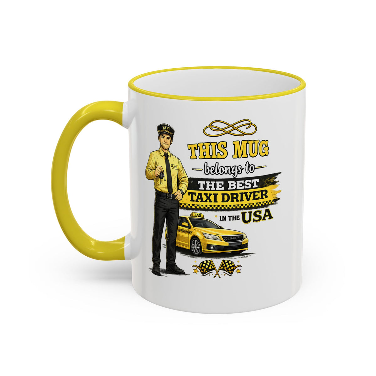 Best Taxi Driver Mug This Mug Belongs To The Best Taxi Driver in the USA, Cab Driver Coffee Mug Gift