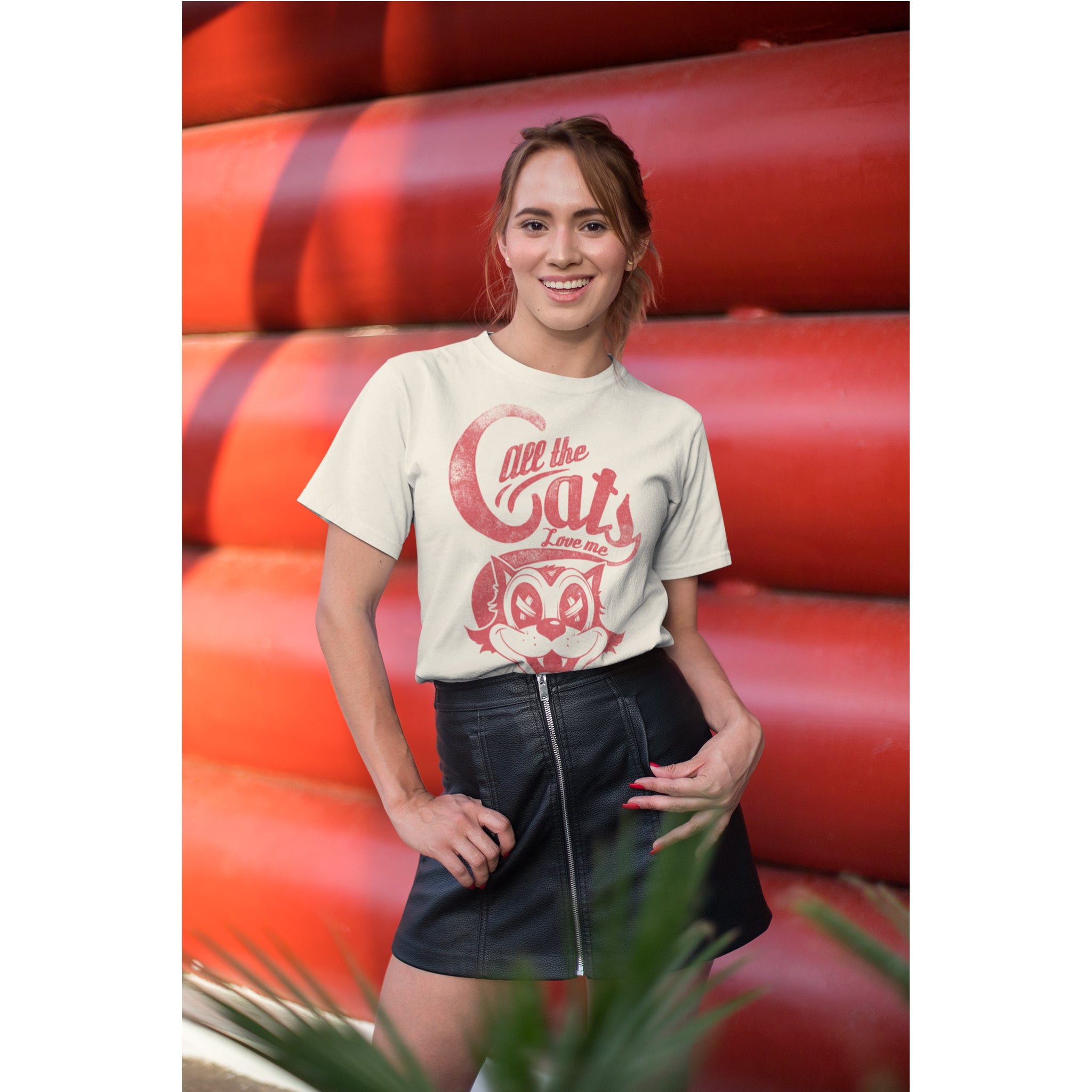 All the Cats Love Me Unisex Cotton Tee - Cute Cat Shirt, Cat Lover Gift, Pet Owner Apparel, Funny Cat T-Shirt, Birthday Gift for Her