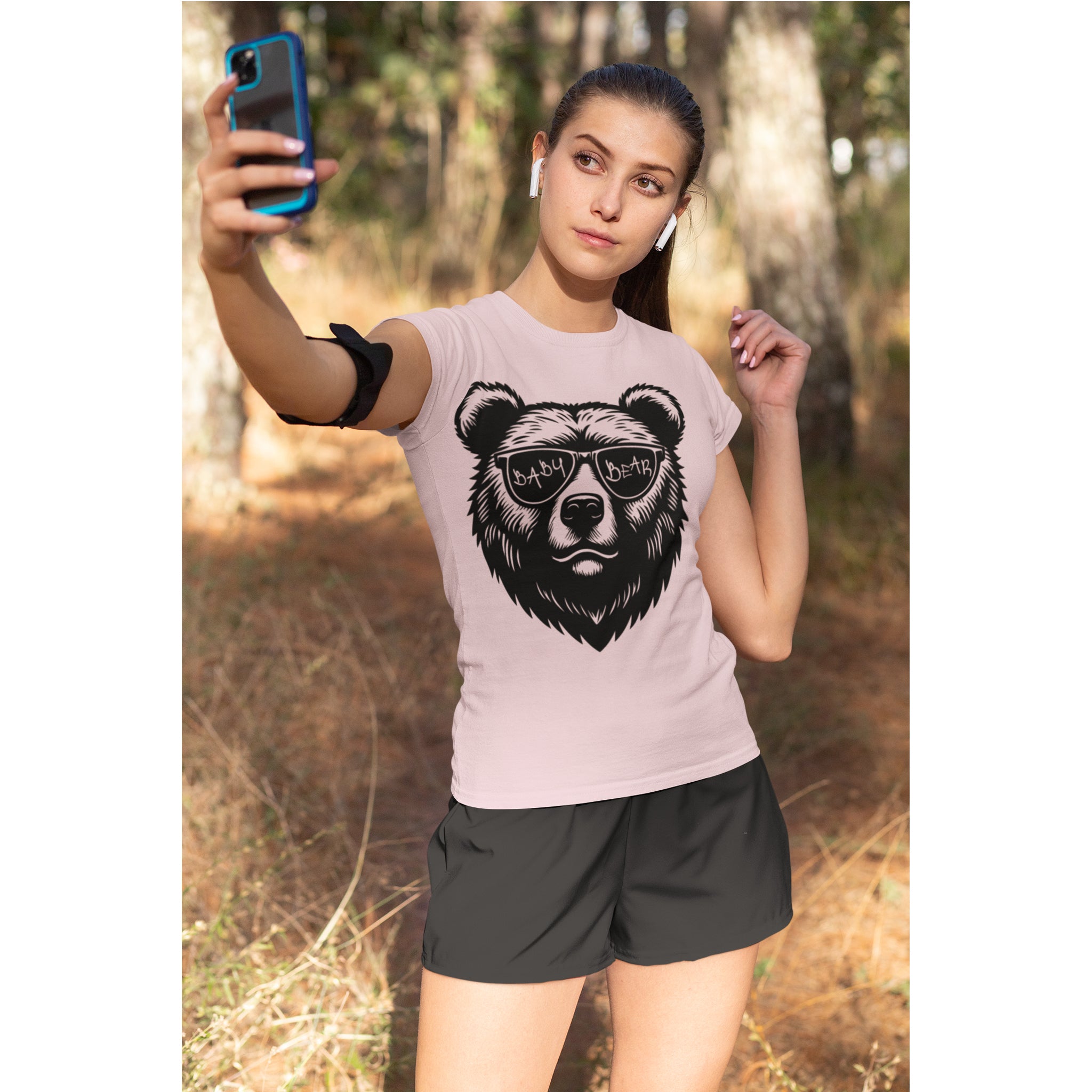 Baby Bear Graphic Tee, Unisex Cotton T-Shirt, Casual Wear, Animal Lover Gift, Summer Outfit, Cool Bear Design