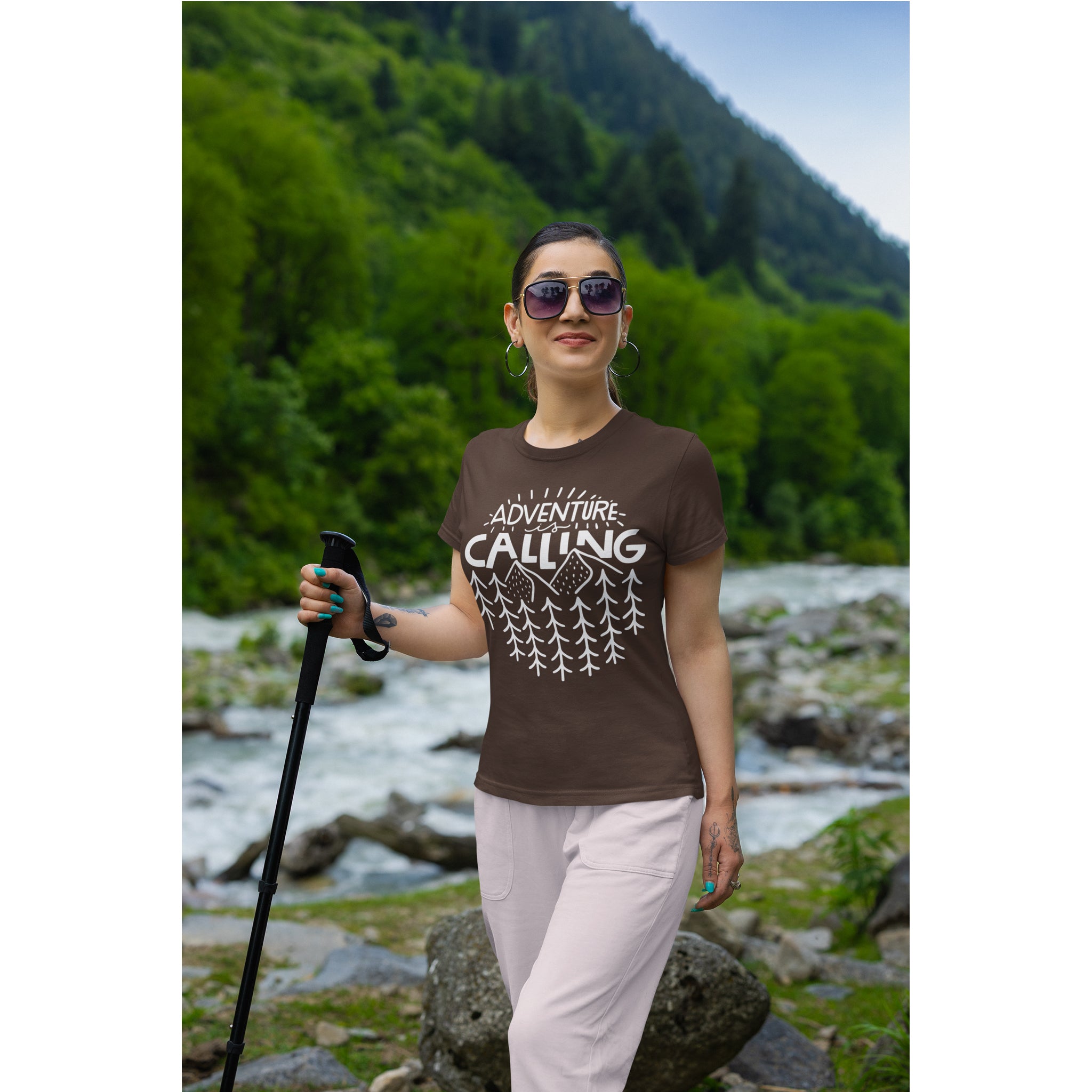 Adventure Calling Unisex Heavy Cotton Tee, Great for Outdoors, Hiking Gift, Casual Wear, Nature Lovers, Adventure Enthusiasts