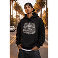 Los Angeles Vintage Skyline Hoodie  Retro Palm Tree Cityscape Sweatshirt