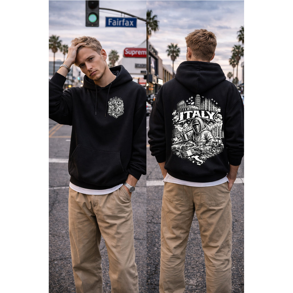 Italy Graphic Hoodie Vintage Travel & Culture Sweatshirt
