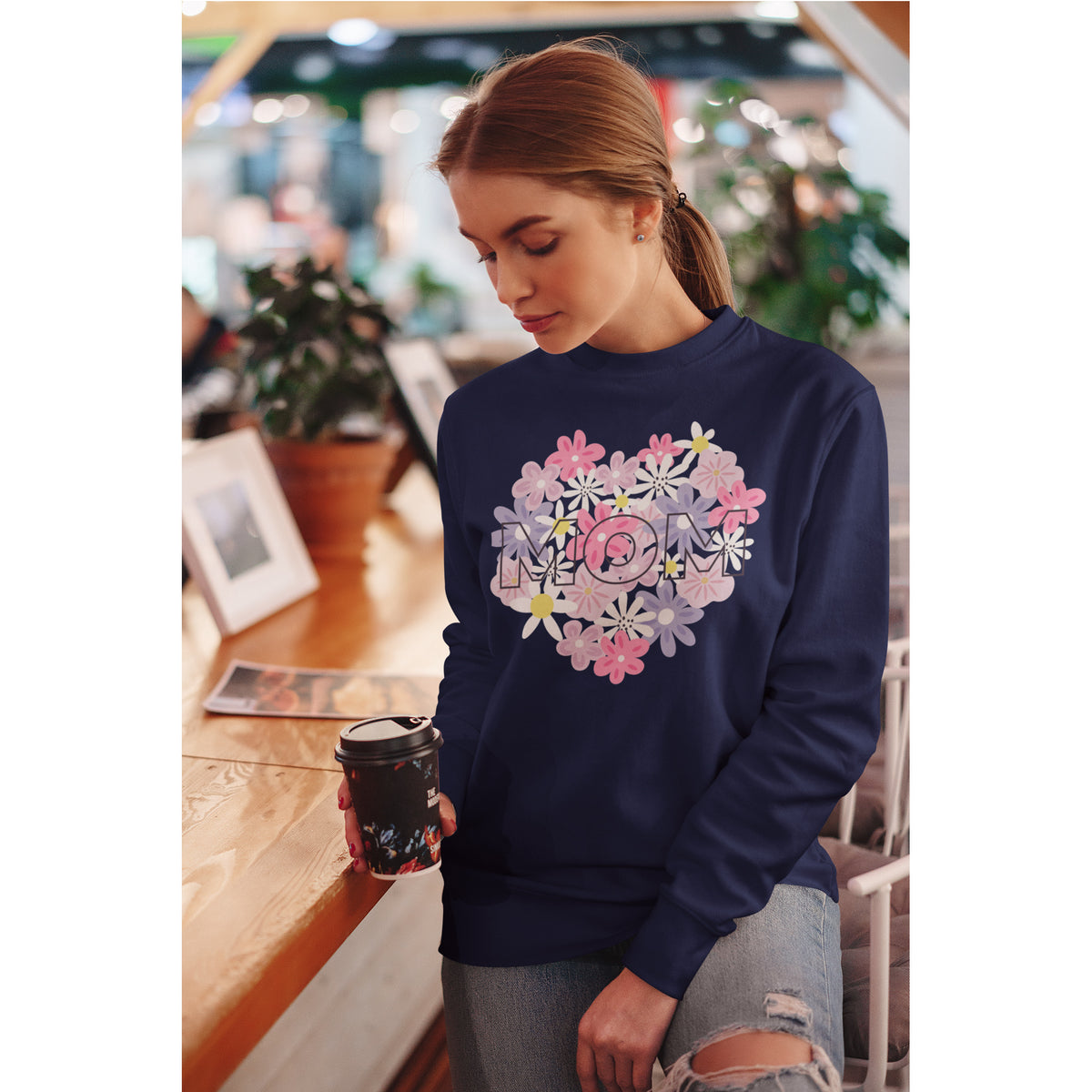 Floral MOM Sweatshirt Mother's Day