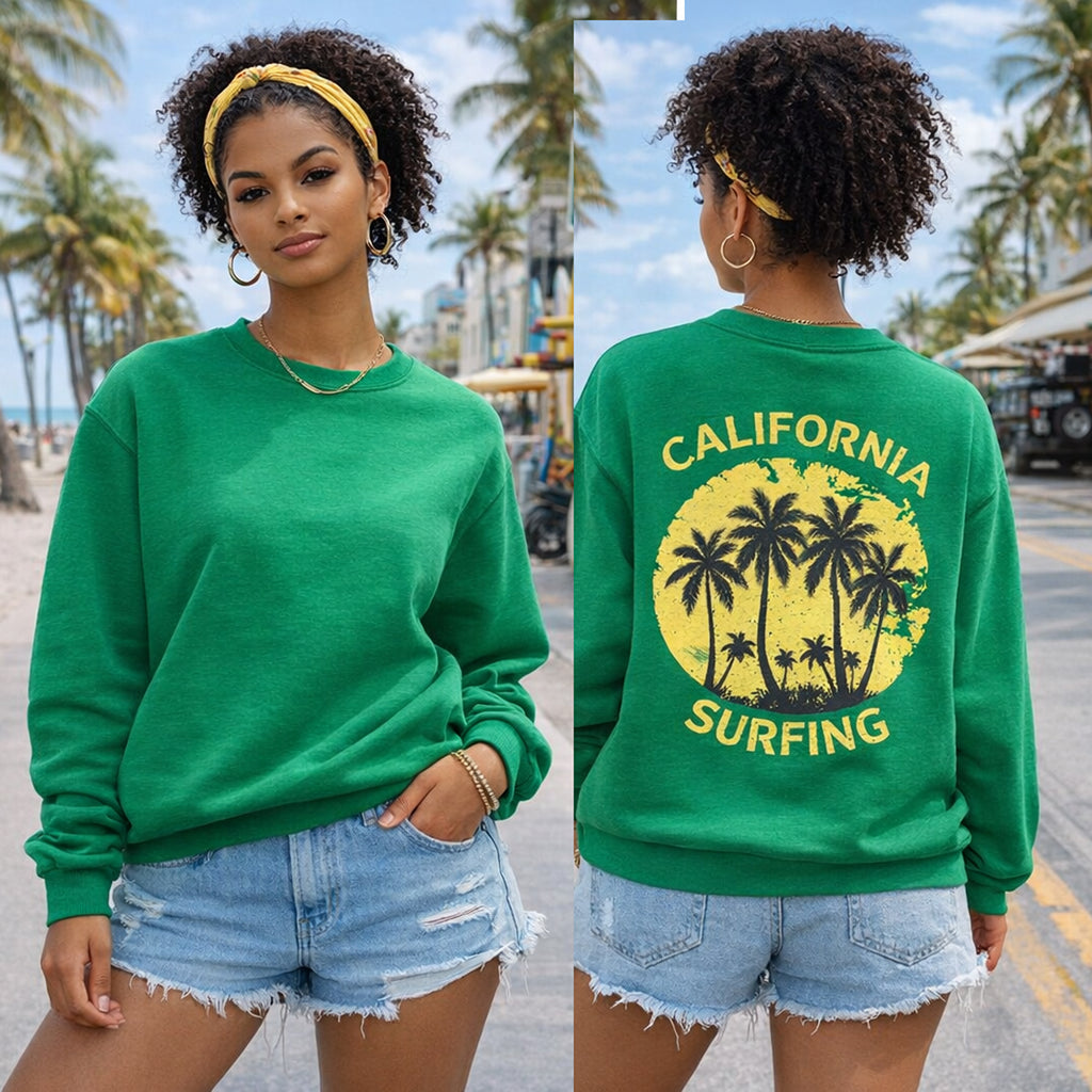 California Surfing Heavy Blend Crewneck Sweatshirt