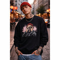 Crewneck Sweatshirt  Illustrated Beanie Portrait Graphic