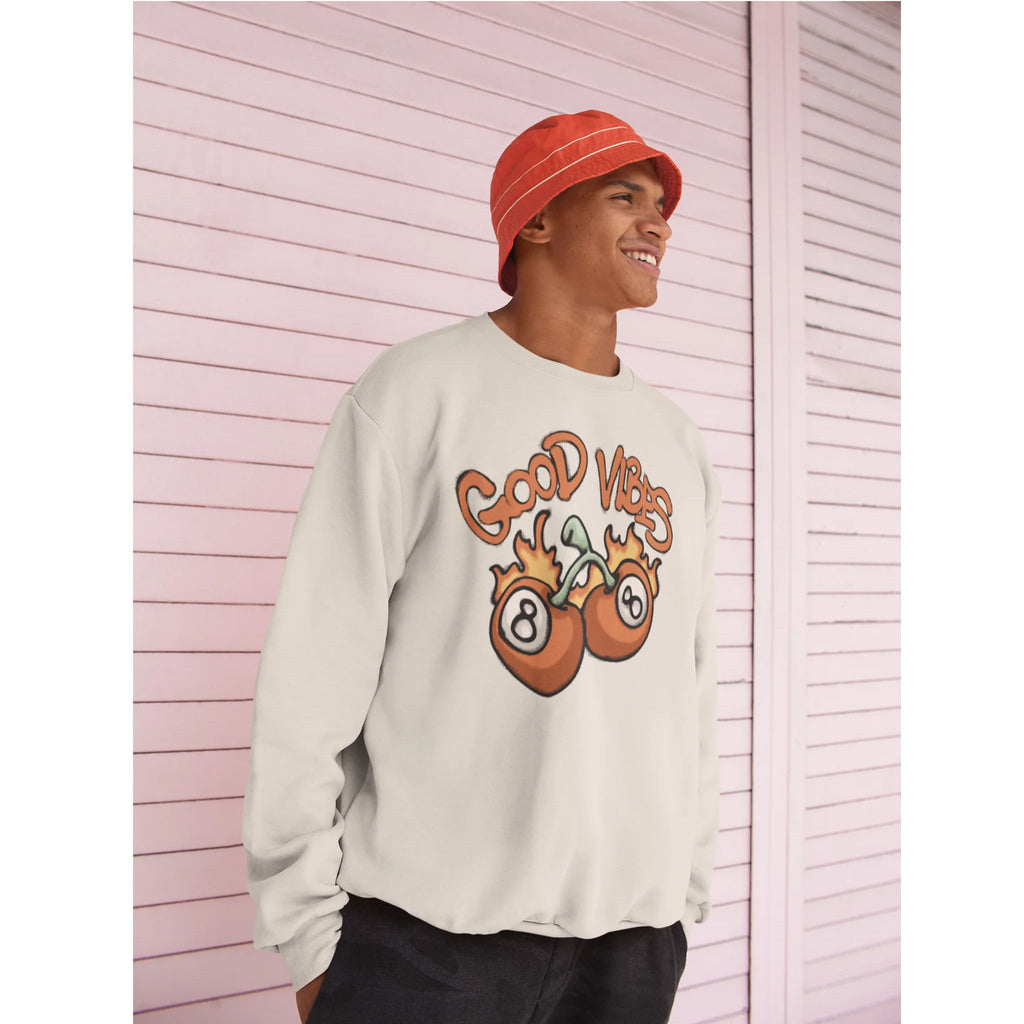 Good Vibes Flaming 8-Ball Tomatoes Sweatshirt