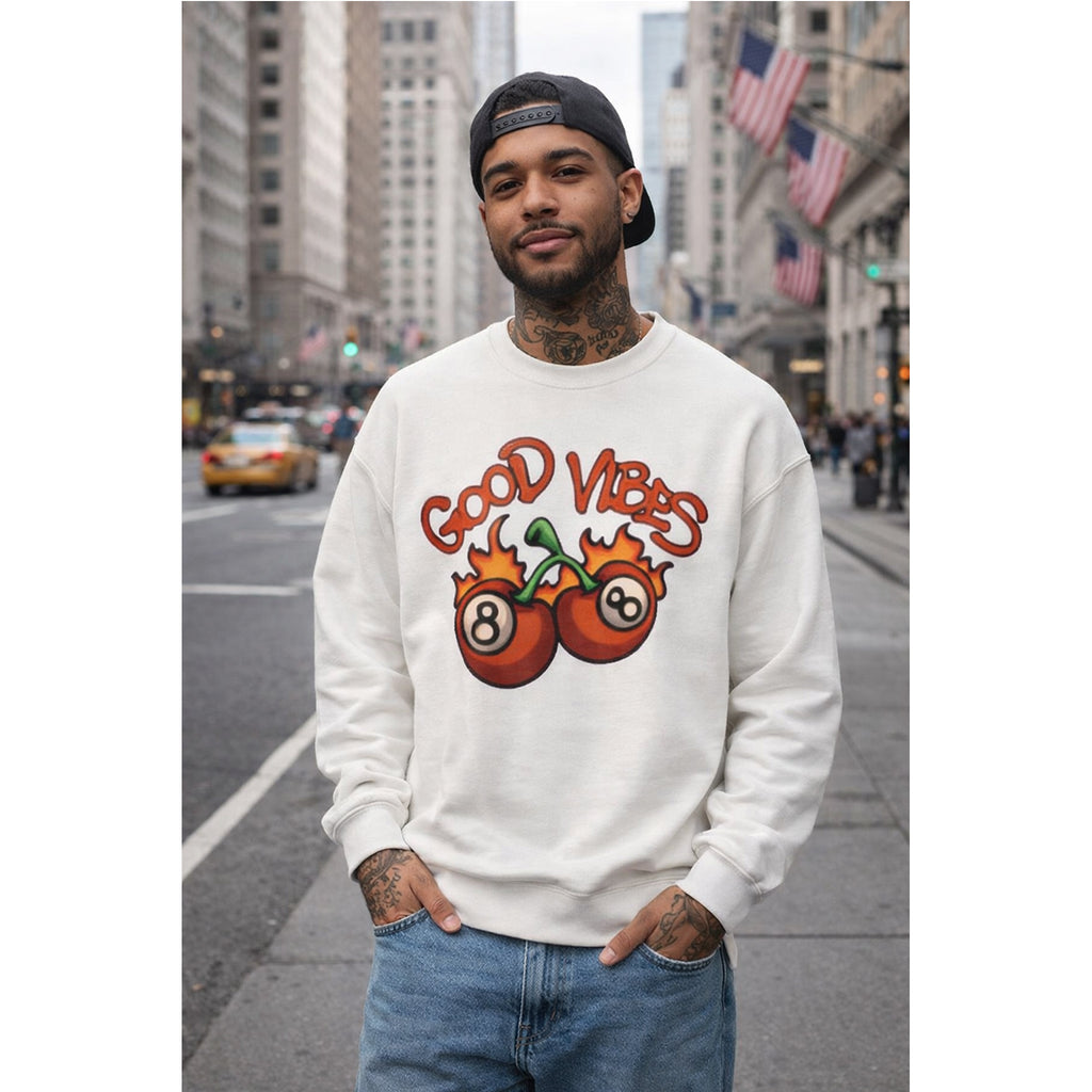 Good Vibes Flaming 8-Ball Tomatoes Sweatshirt