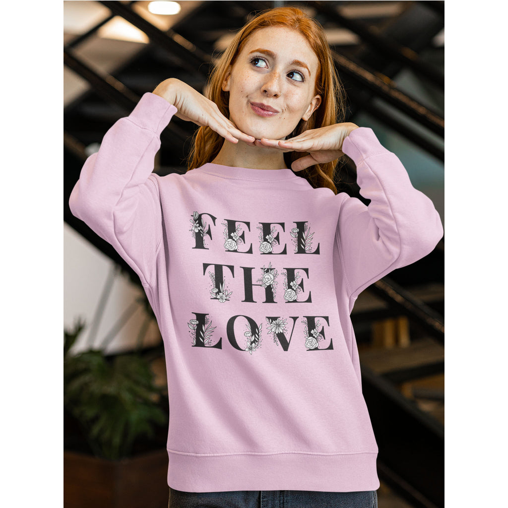 Floral Design Crewneck Sweatshirt