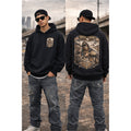 Bigfoot Streetwear Hoodie for Men  Urban Black Hoodie with Bigfoot Graphic Back Print, Hip Hop Style Sweatshirt