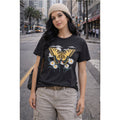 Butterfly Floral Nature Shirt  Yellow Butterfly T Shirt, Wildflower Graphic Tee, Nature Lover Gift