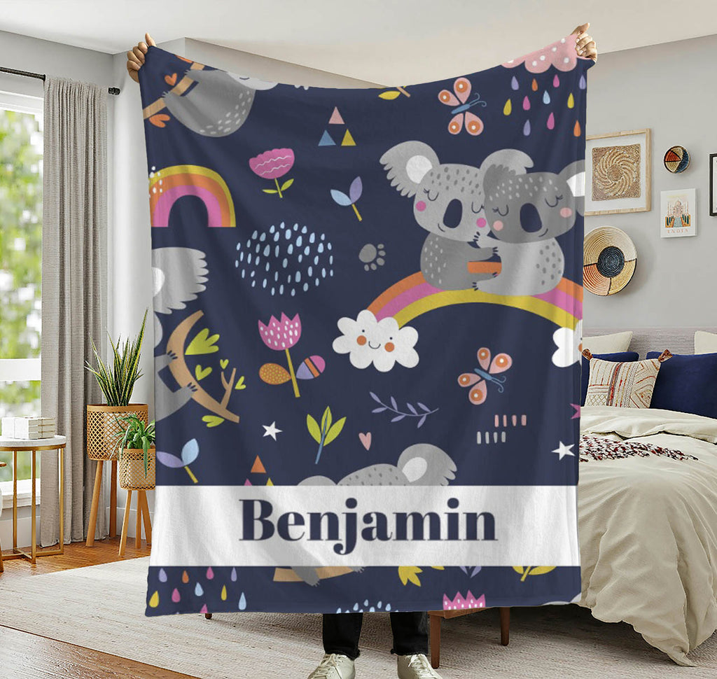 Personalized Name Blanket for Kids  Custom Baby Plush Throw  Nursery Blanket with Name  Baby Shower Gift