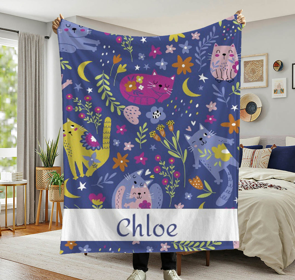 Personalized Name Blanket for Kids Custom Baby Plush Throw  Cute Animal Nursery Blanket  Baby Shower Gift