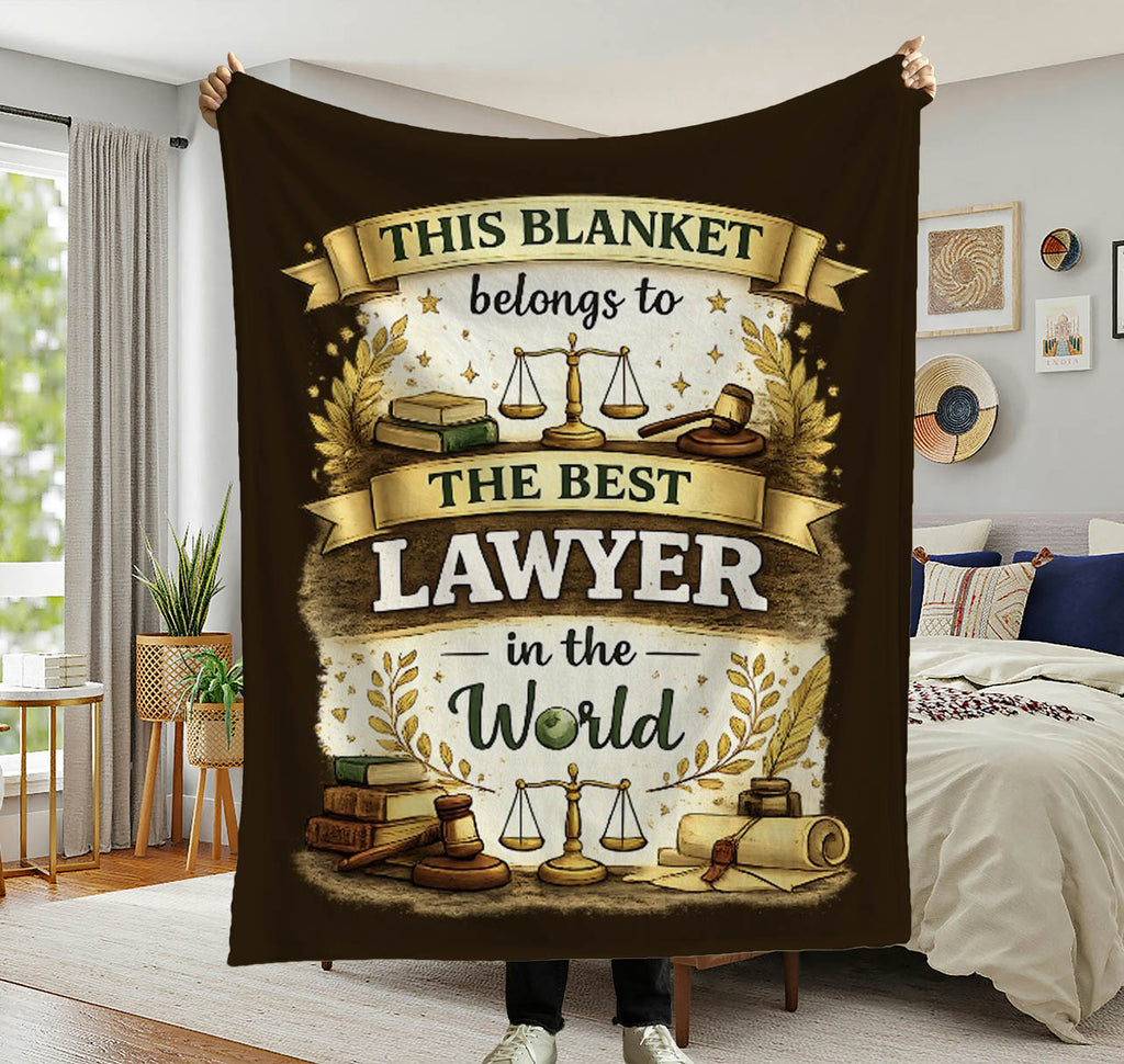 Best Lawyer Blanket Gift This Blanket Belongs to The Best Lawyer in the World  Funny Attorney Throw  Graduation Gift