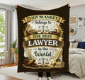 Best Lawyer Blanket Gift This Blanket Belongs to The Best Lawyer in the World  Funny Attorney Throw  Graduation Gift