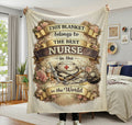 Best Nurse Blanket Gift  This Blanket Belongs to The Best Nurse in the World  Nurse Appreciation Gift  RN Graduation Gift