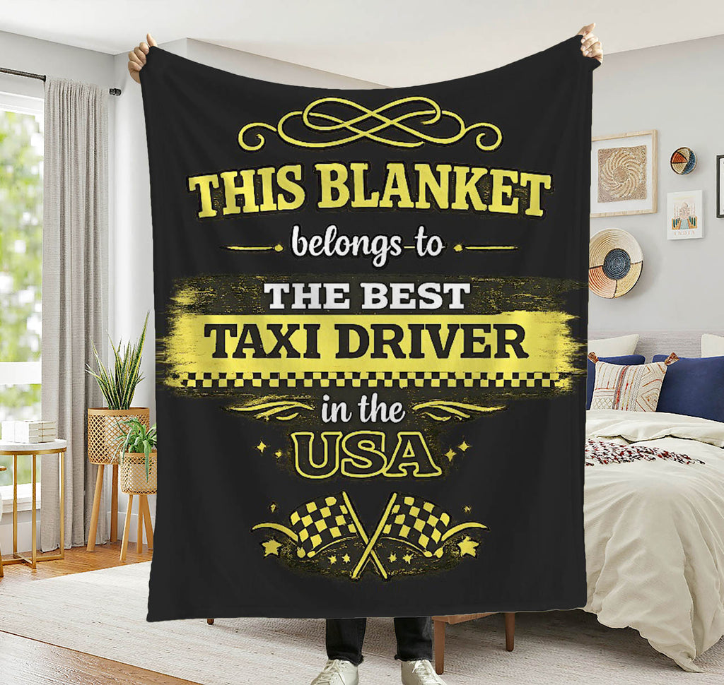 Best Taxi Driver Blanket Gift for Taxi Driver  Funny Cab Driver Gift  USA Taxi Appreciation Throw