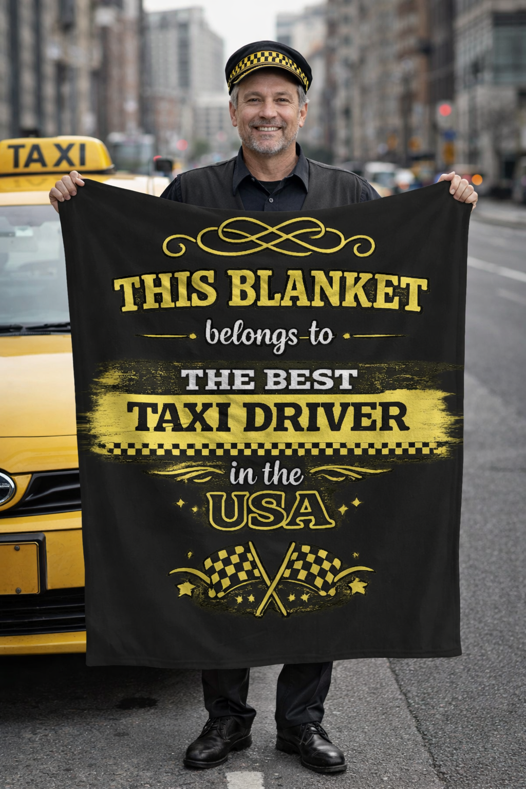 Best Taxi Driver Blanket Gift for Taxi Driver  Funny Cab Driver Gift  USA Taxi Appreciation Throw
