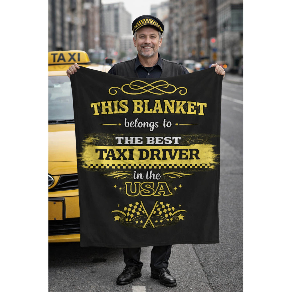 Best Taxi Driver Blanket Gift for Taxi Driver  Funny Cab Driver Gift  USA Taxi Appreciation Throw