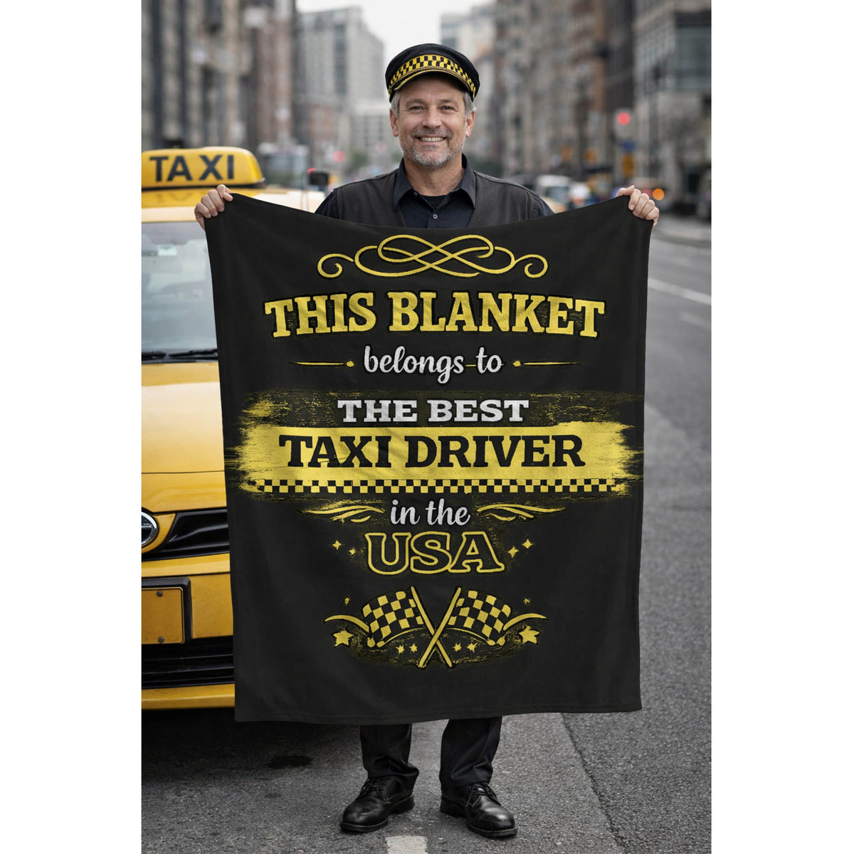 Best Taxi Driver Blanket Gift for Taxi Driver  Funny Cab Driver Gift  USA Taxi Appreciation Throw