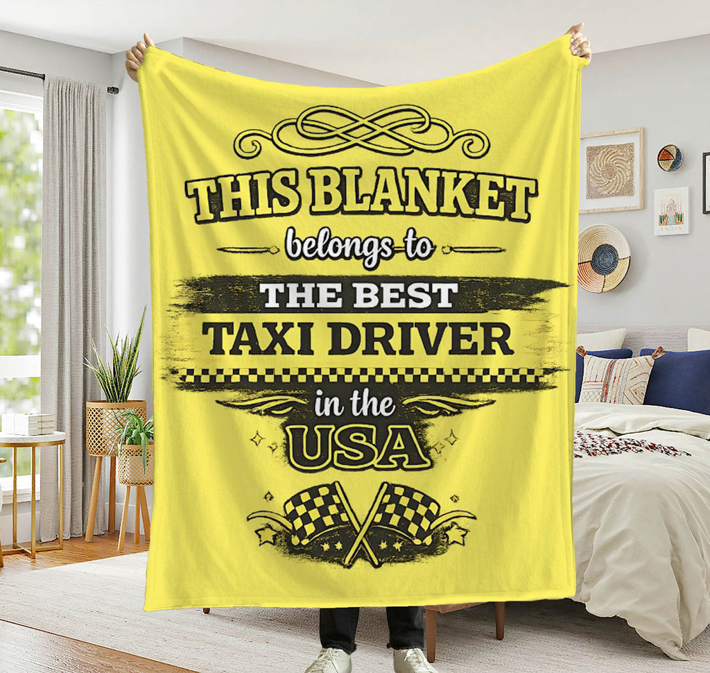 Best Taxi Driver Blanket Gift for Taxi Driver  Funny Cab Driver Gift  USA Taxi Appreciation Throw