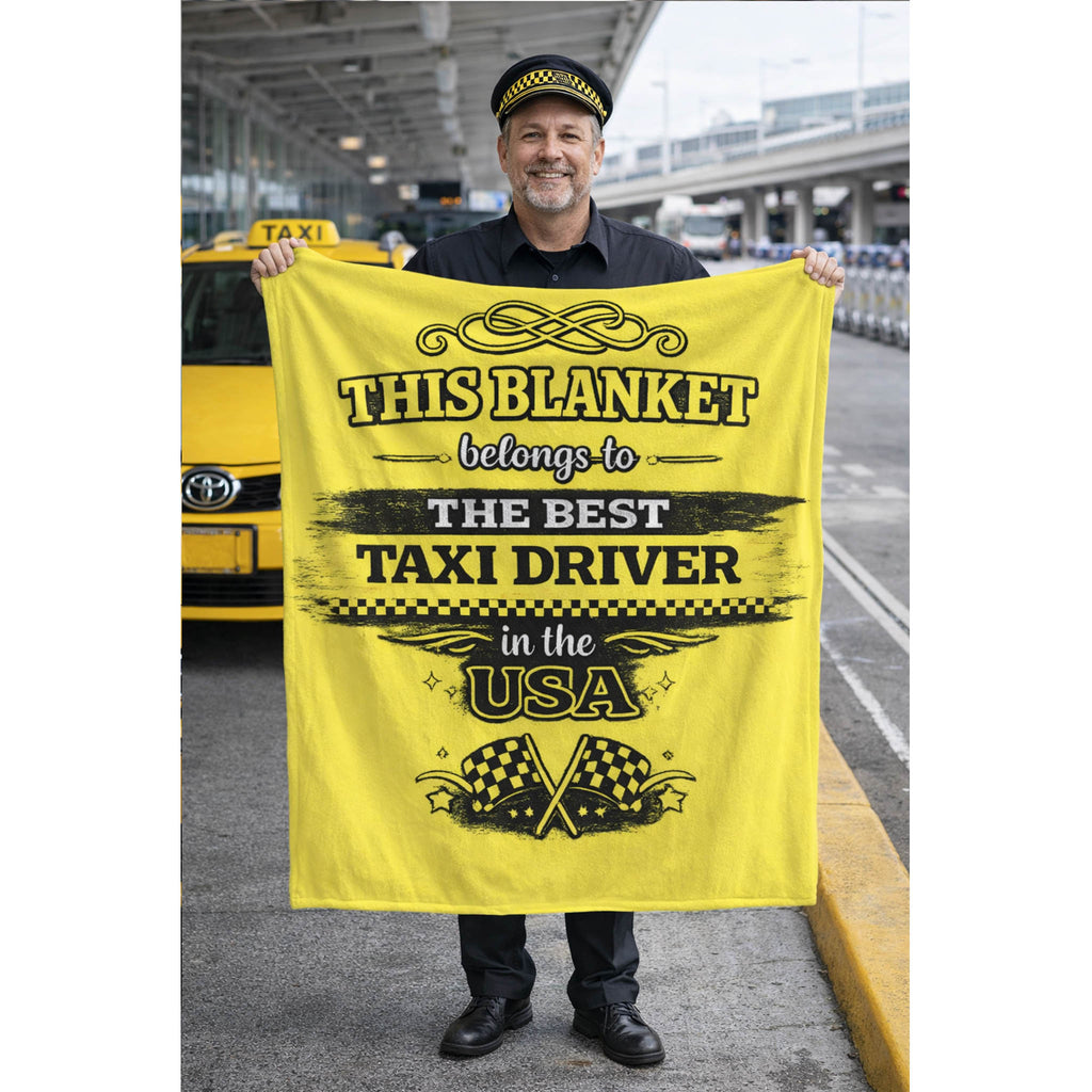 Best Taxi Driver Blanket Gift for Taxi Driver  Funny Cab Driver Gift  USA Taxi Appreciation Throw