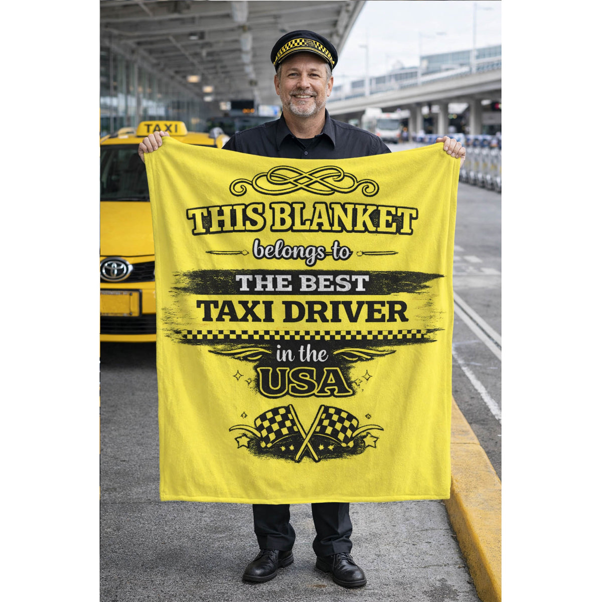 Best Taxi Driver Blanket Gift for Taxi Driver  Funny Cab Driver Gift  USA Taxi Appreciation Throw